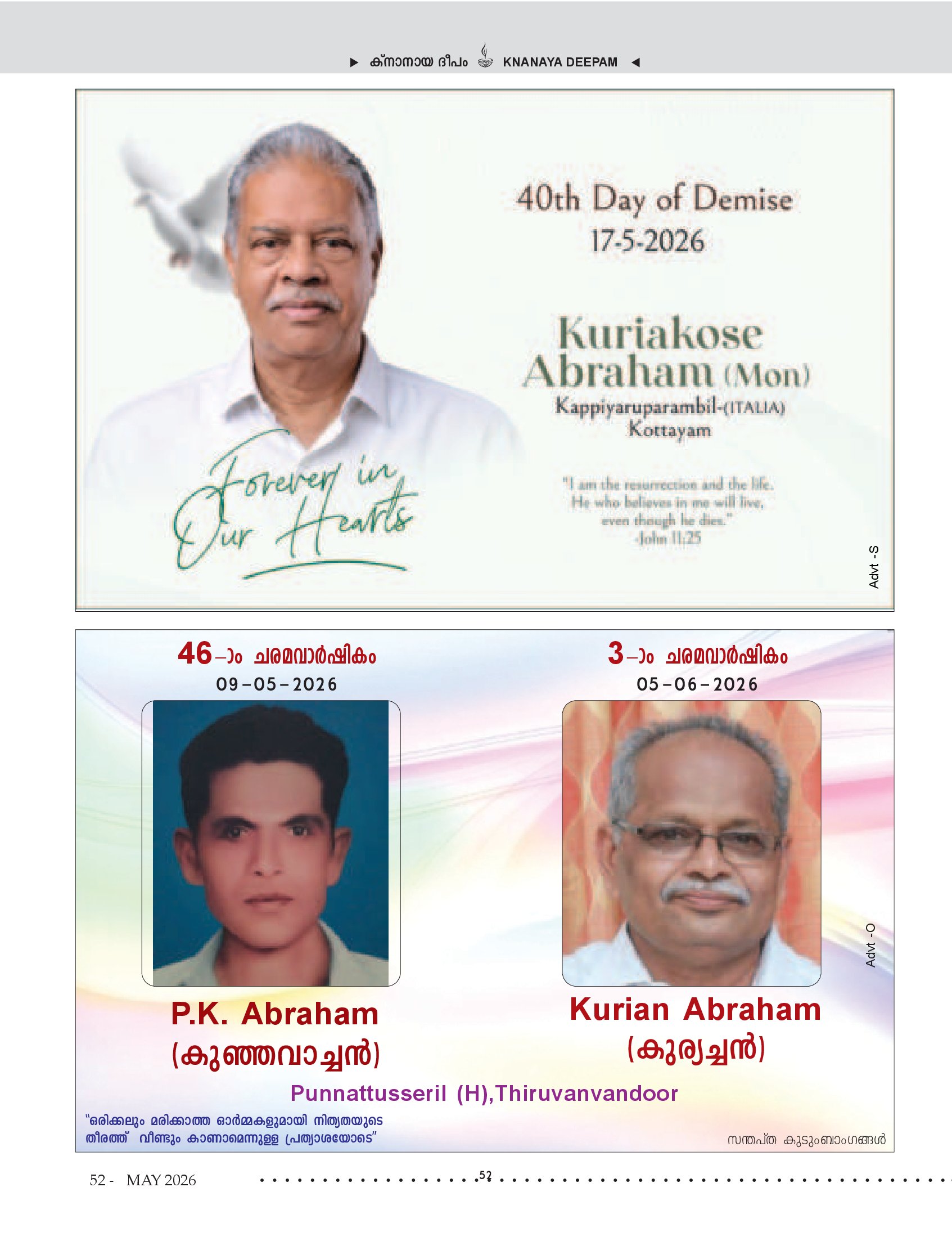 Death Anniversaries